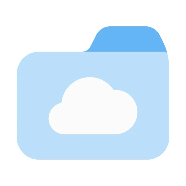 Ikona Složky Cloud Dokumentu Jednoduché Vektorové Ilustrace — Stockový vektor