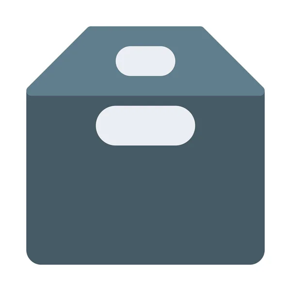 Prázdný Box Kontejner Ikona Jednoduché Vektorové Ilustrace — Stockový vektor