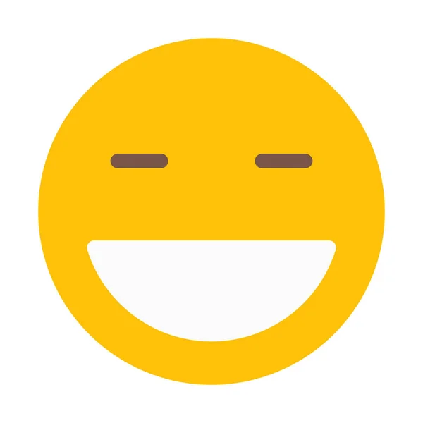 Icona Happy Face Emoticon Semplice Illustrazione Vettoriale — Vettoriale Stock