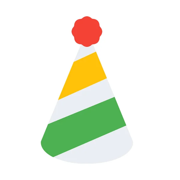 Icono Sombrero Fiesta Cumpleaños Ilustración Vector Simple — Archivo Imágenes Vectoriales