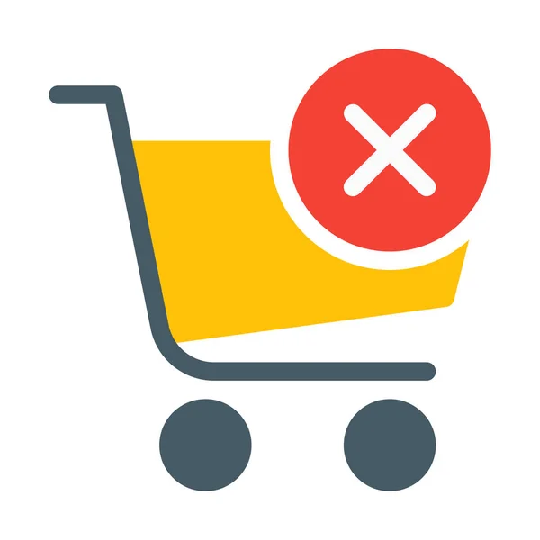 Cancel Delete Cart Icon Simple Vector Illustration — Stock Vector