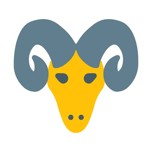Ariete Ram Head Icona Semplice Illustrazione Vettoriale — Vettoriale Stock