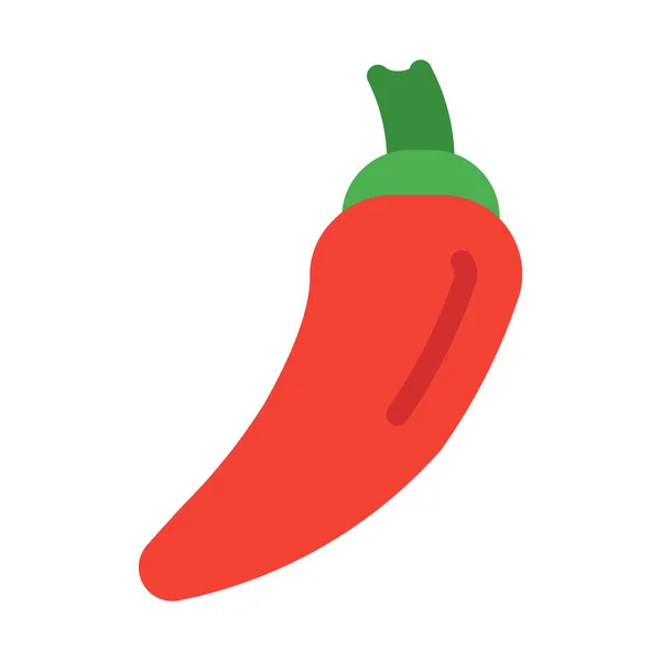 Hot Chili Peper Pictogram Eenvoudige Vectorillustratie — Stockvector