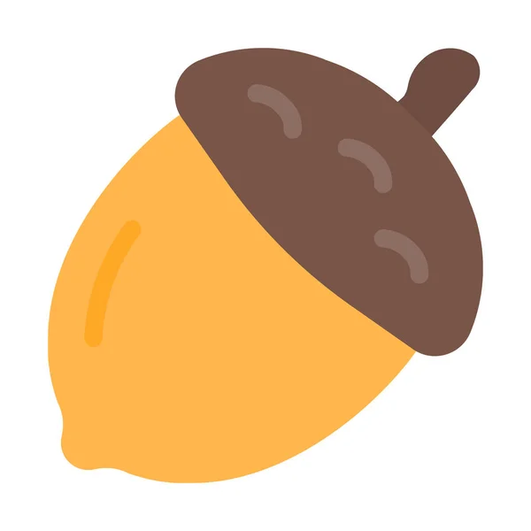 Acorn Oak Nut Icon Simple Vector Illustration — Stock Vector