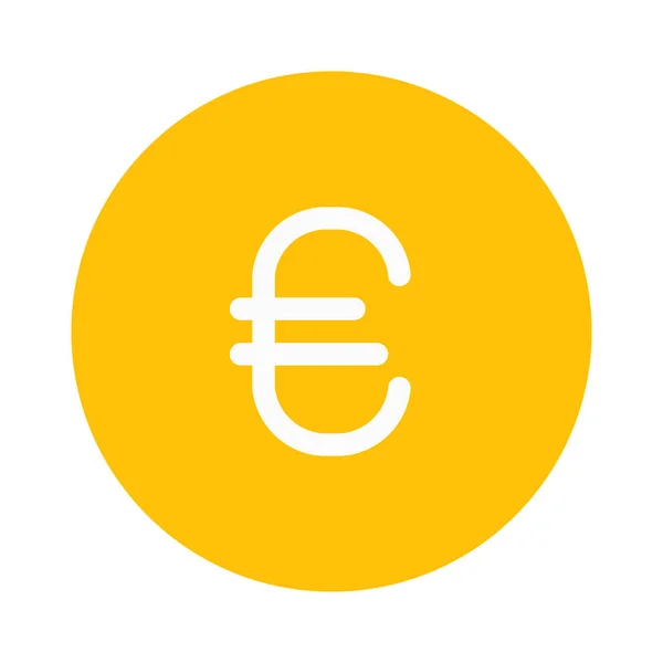 Euro Ödeme Düğmesi Simgesi Basit Vektör Çizim — Stok Vektör