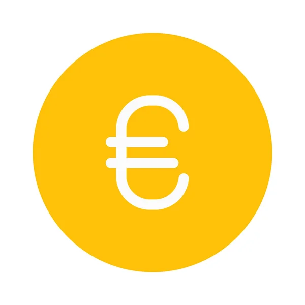 Euro Payment Button Icon Simple Vector Illustration — Stock Vector