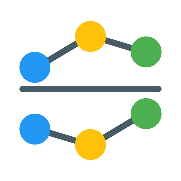 Positives Oder Negatives Punktediagramm Symbol Einfache Vektordarstellung — Stockvektor