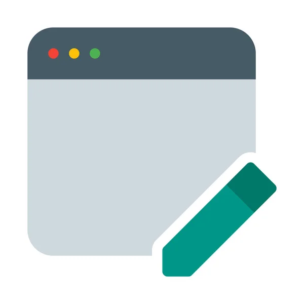 Icon Der Webanwendung Bearbeiten Einfache Vektorillustration — Stockvektor
