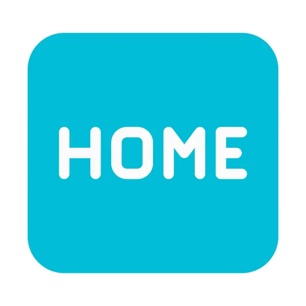 Home Funzione Icona Chiave Semplice Illustrazione Vettoriale — Vettoriale Stock