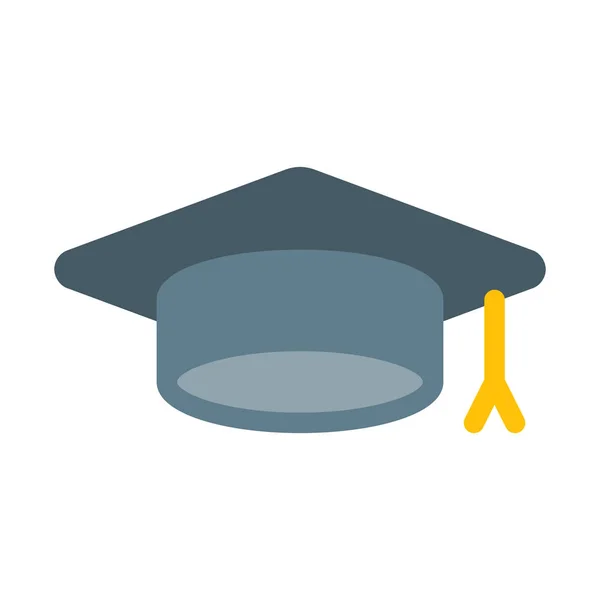 Σχολείο Καπέλο Αποφοίτησης Εικονίδιο Απλή Διανυσματικά Εικονογράφηση — Διανυσματικό Αρχείο