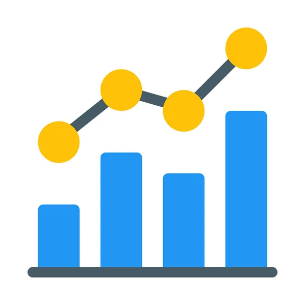 Icona Del Grafico Combinato Semplice Illustrazione Vettoriale — Vettoriale Stock