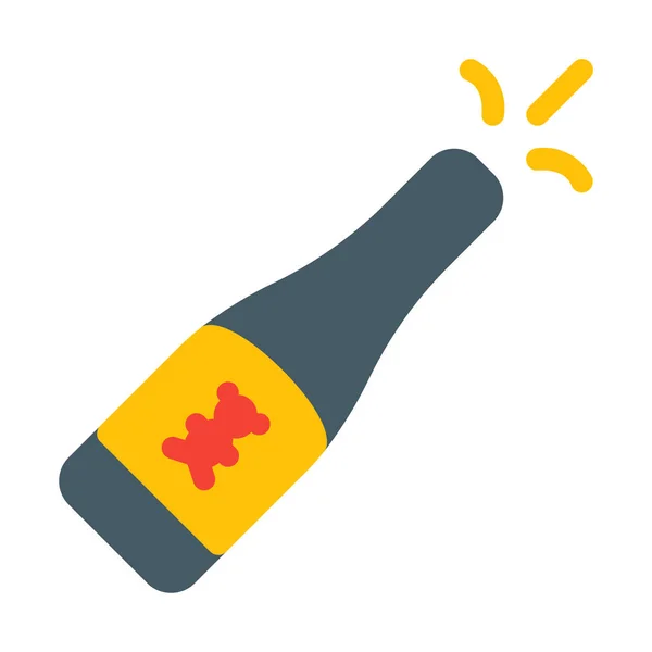 儿童口味的香槟图标 简单的矢量插图 — 图库矢量图片