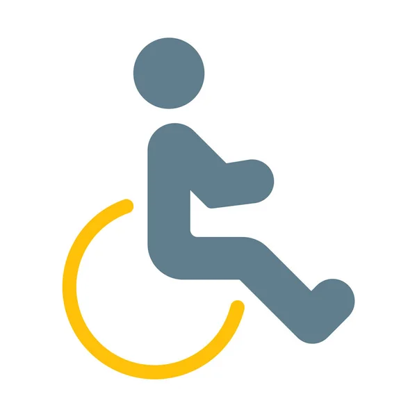 Άτομα Ειδικές Ανάγκες Αναπηρία Εικονίδιο Απλή Διανυσματικά Εικονογράφηση — Διανυσματικό Αρχείο