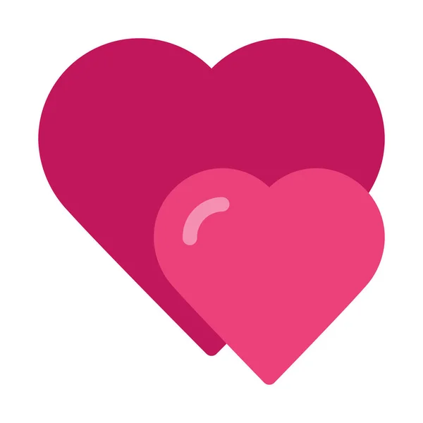 Icono Corazones Amor Especial Ilustración Vector Simple — Archivo Imágenes Vectoriales