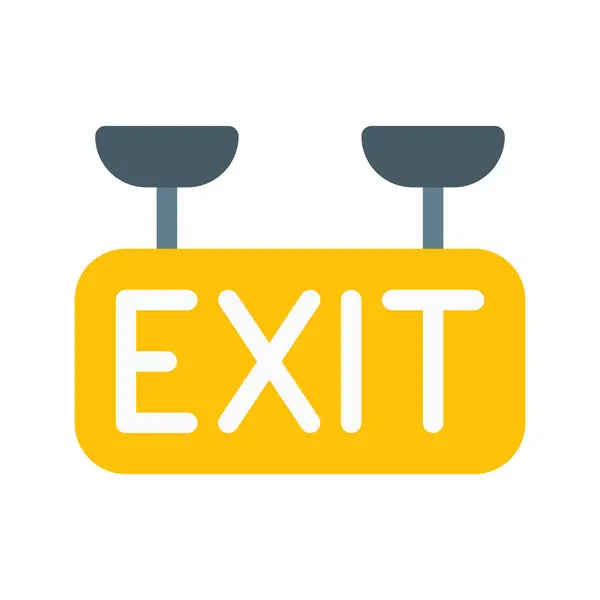 Elektronikus Exit Jel Ikon Egyszerű Vektoros Illusztráció — Stock Vector
