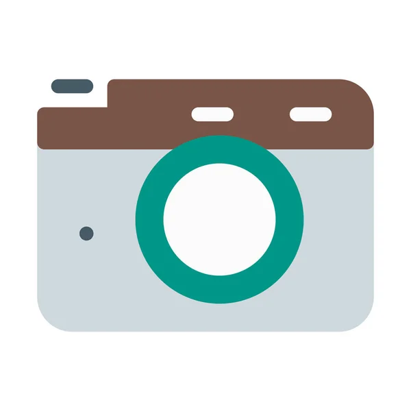 デジタル カメラの写真アイコン シンプルなベクター イラスト — ストックベクタ