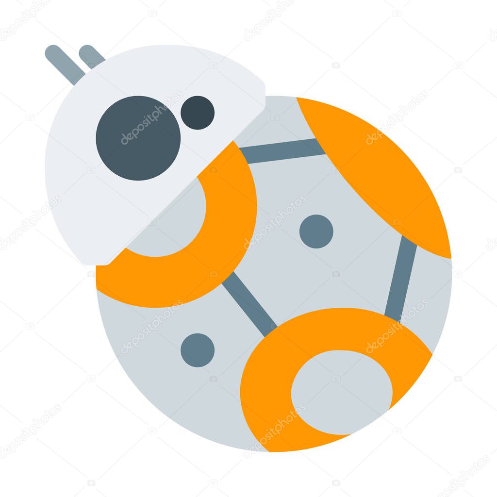 Nano Beetle Robot icon, simple vector illustration