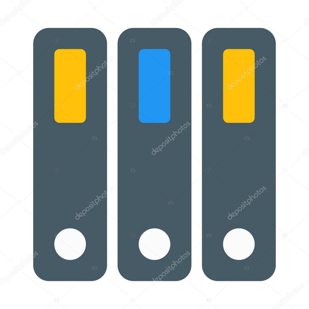 Box Files Organized icon, simple vector illustration