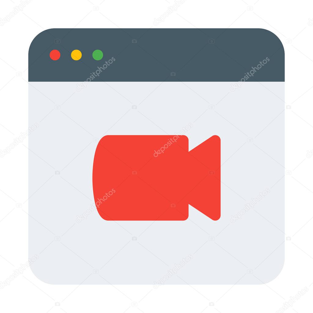 Web Camera Application icon, simple vector illustration