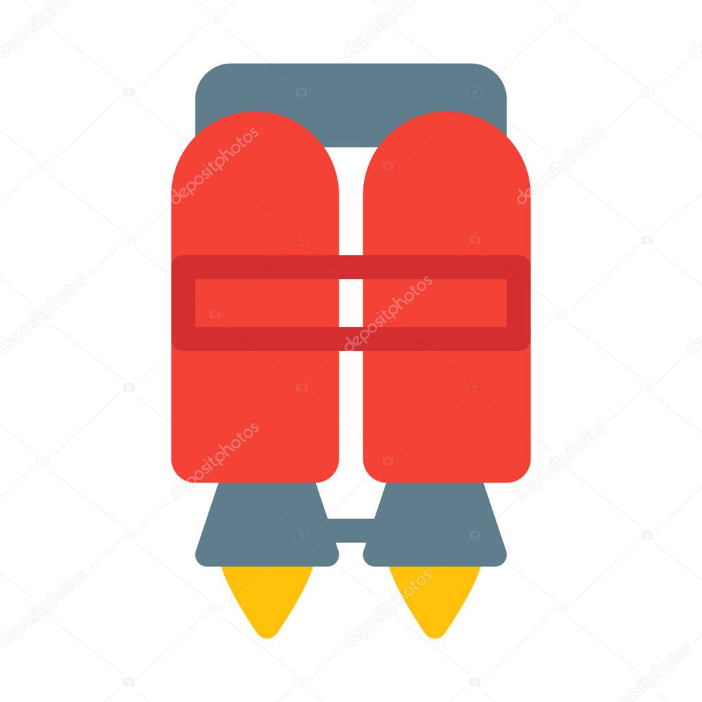 Jet pack Cylinder icon, simple vector illustration