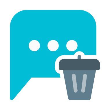 Sohbet veya açık silme simgesini, basit vektör çizim