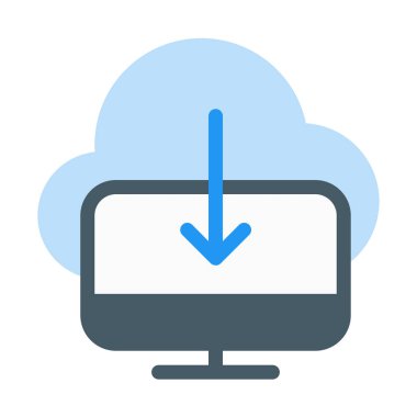 Masaüstü simgesi, basit vektör çizim veri indirme