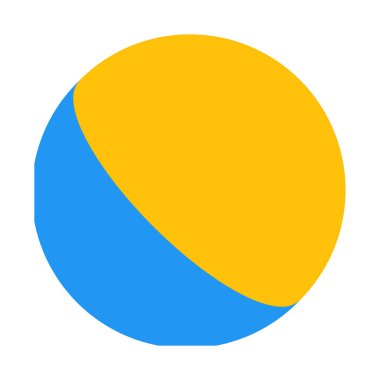 Yumuşak oyuncak top simgesi, basit vektör çizim