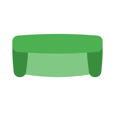 Oturma odası kanepe simgesi, basit vektör çizim