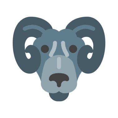 RAM veya koyun simgesi, basit vektör çizim