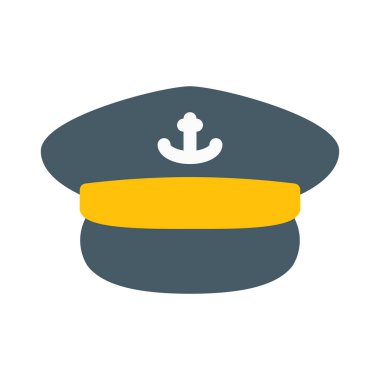 Kaptan şapkası Icon, basit vektör çizim