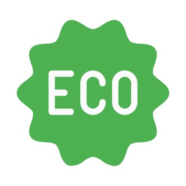 Eko dostu rozet simge, basit vektör çizim