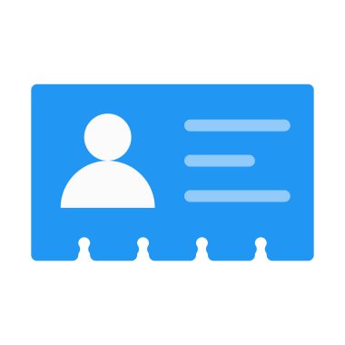 Kişi bilgi simgesi, basit vektör çizim