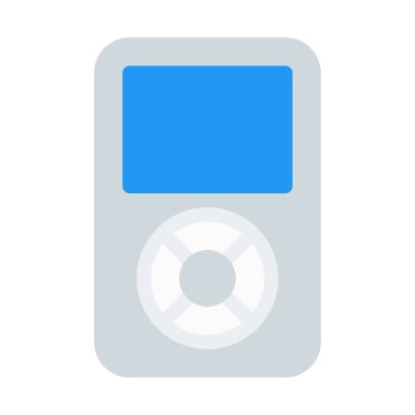 Müzik oyuncu ile görüntü simgesini, basit vektör çizim