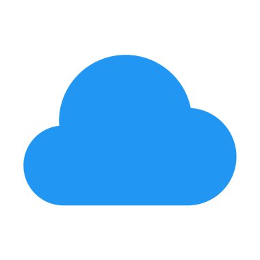 Bulut depolama simgesini, basit vektör çizim