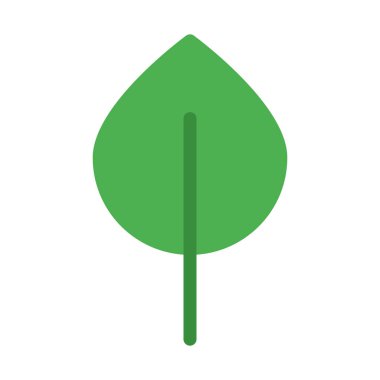 Yaprak simgesi, basit vektör çizim