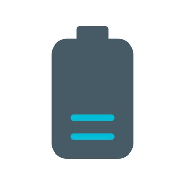 Düşük pil bildirimi simgesi, basit vektör çizim