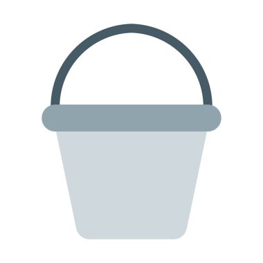 İnşaat idare kova simgesi, basit vektör çizim