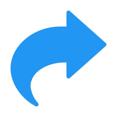 İleri şekil ok simgesi, basit vektör çizim