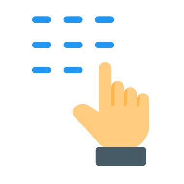 PIN veya geçiş kodu simgesini, basit vektör çizim girin