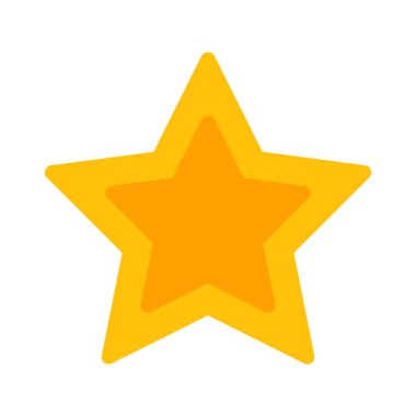 Tam tek yıldız simgesi, basit vektör çizim