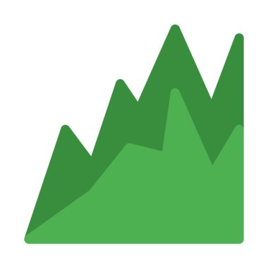 Çizgi grafik karşılaştırmak simgesi, basit vektör çizim