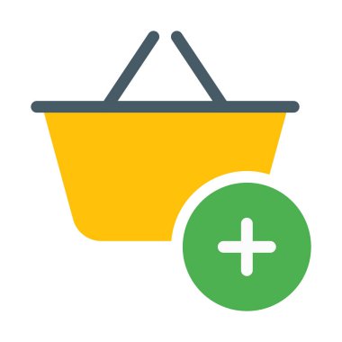 Alışveriş Sepeti simgesini, basit vektör çizim Ekle