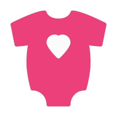 Bebek Romper giyim simgesi, basit vektör çizim