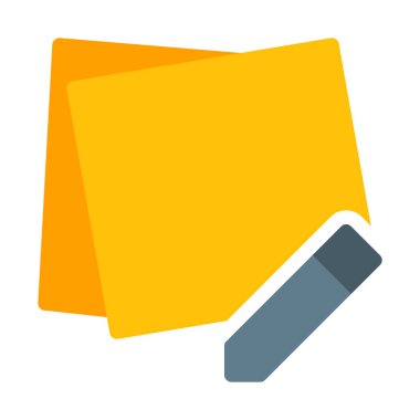 Post It simgesi, basit vektör çizim düzenleme