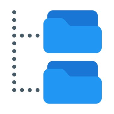 Klasör ağacı Explorer simgesini, basit vektör çizim