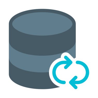 Veritabanı sunucusu Sync simgesi, basit vektör çizim