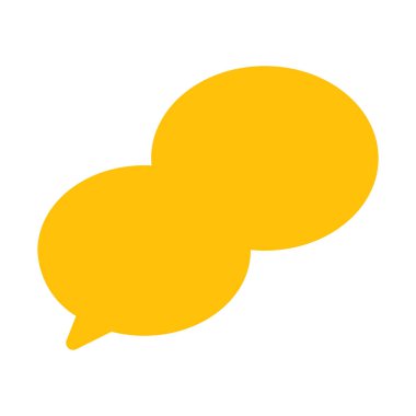 Konuşma kabarcıklar simgesini, basit vektör çizim