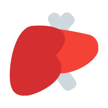 Karaciğer, Hepatoloji bölümü simgesi, basit vektör çizim