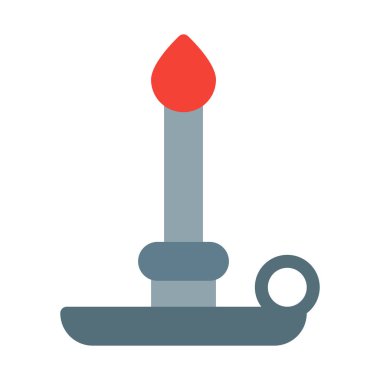 Mum ışığı plaka simgesini, basit vektör çizim