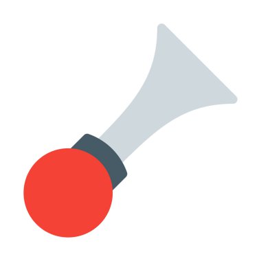 Ampul gürültü boynuz simgesi, basit vektör çizim